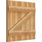 Ekena Millwork Joined Board-n-Batten Shutters w/Z-Bar, Rough Sawn Western Red Cedar, 26 7/8W x 26H, PR RBJ06Z26X026RWR - alternate 2